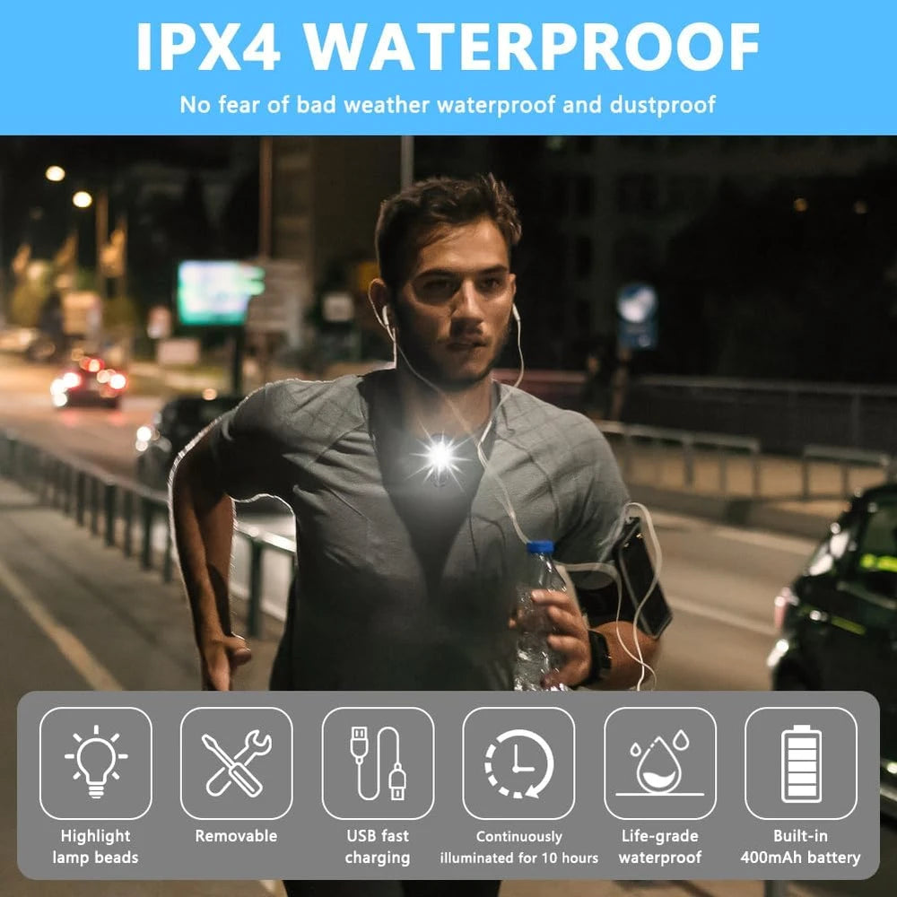 Luz LED Recargable con Clip para Correr
